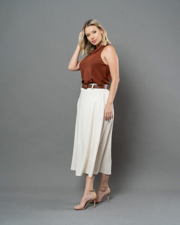 Saia Linho Midi 6386 - Imagem 3