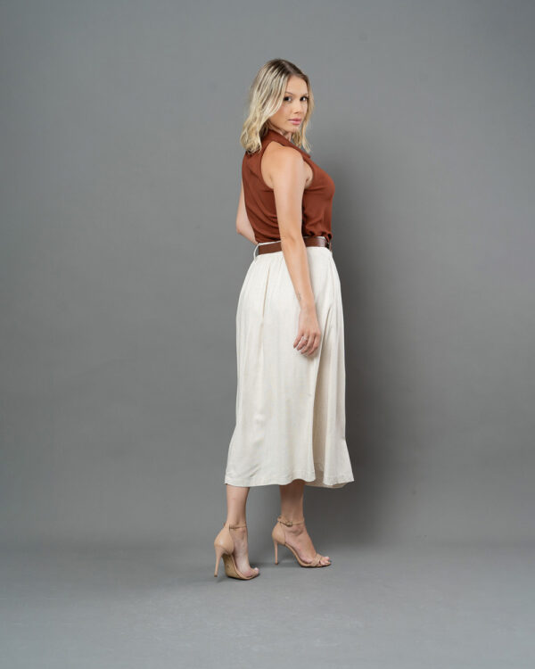 Saia Linho Midi 6386 - Imagem 4