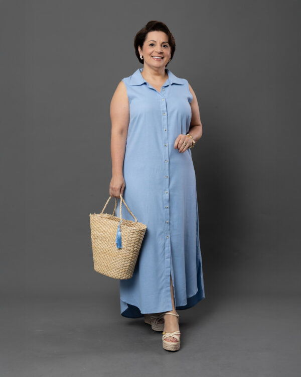 Vestido Linho Plus  25172