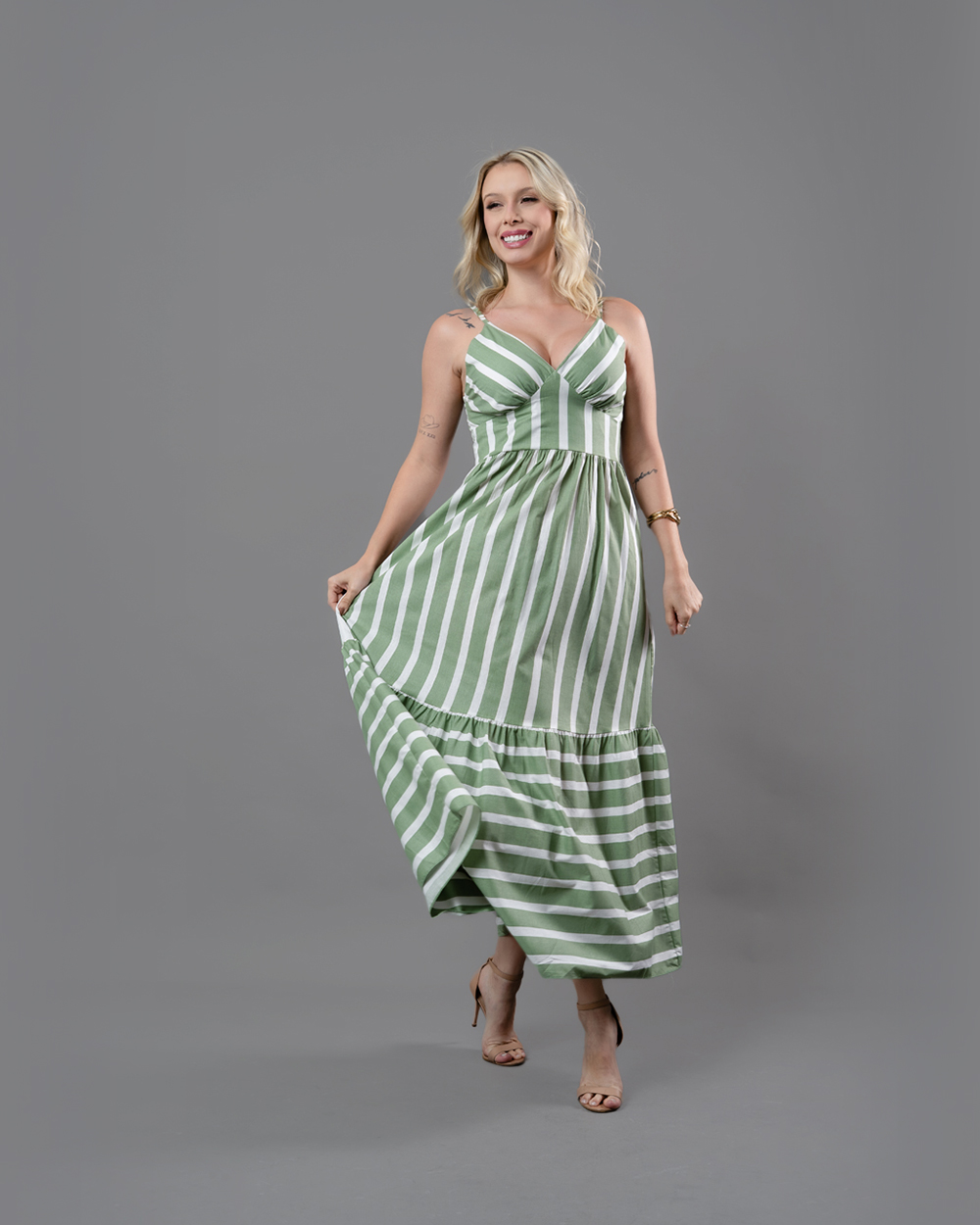 Vestido Listrado  6282